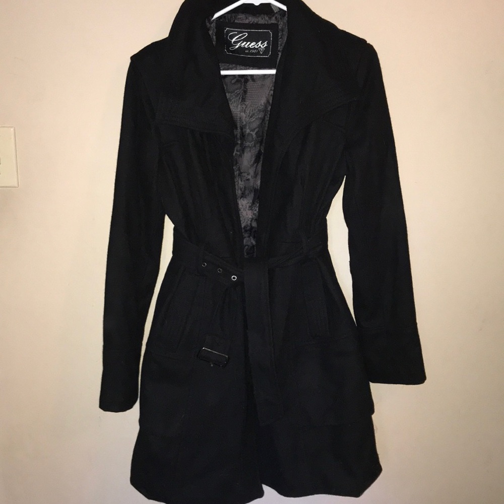 Black Guess Trenchcoat